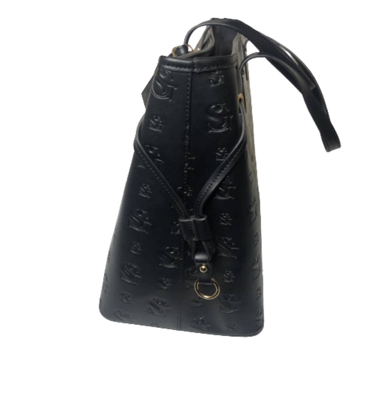 Matte Black Monogram Tote