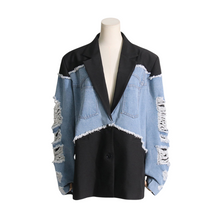 Load image into Gallery viewer, Denim Patchwork Jacket (Oversized Fit)
