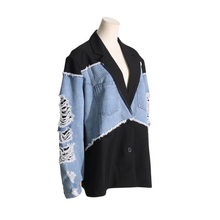 Load image into Gallery viewer, Denim Patchwork Jacket (Oversized Fit)
